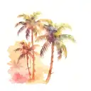 palm tree tattoo design idea