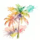 palm tree tattoo design idea