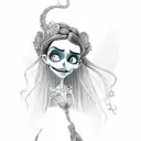 corpse bride tattoo design idea