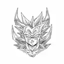 gogeta super saiyan 4 tattoo design idea