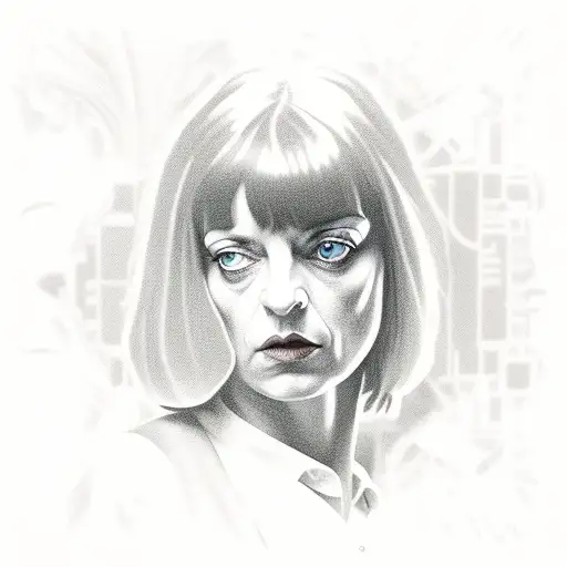 Mia Wallace pulp fiction tattoo design idea