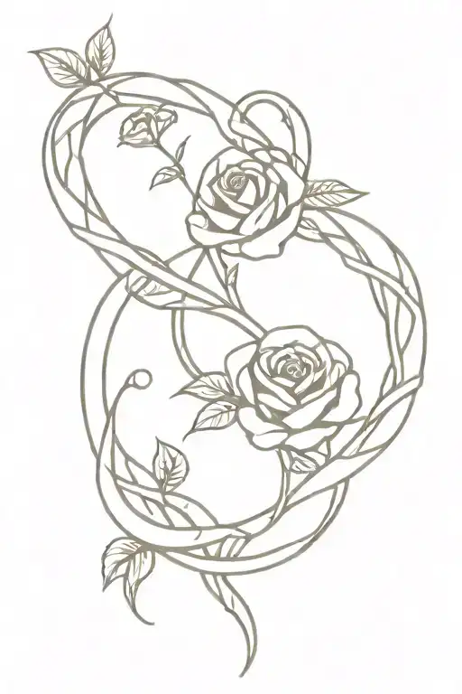 asclepius and rose intertwined tattoo design idea