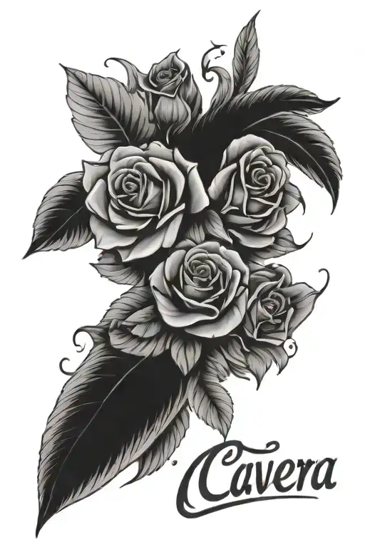 Clavera and Name Jose tattoo design idea