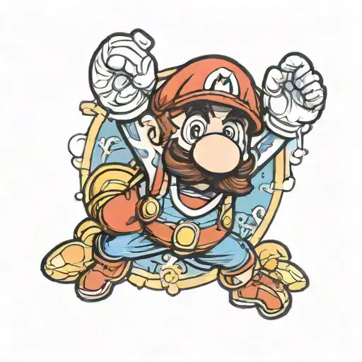 Super Mario tattoo design idea