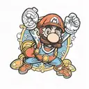 Super Mario tattoo design idea