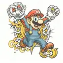 Super Mario tattoo design idea