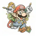 Super Mario tattoo design idea