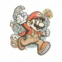 Super Mario tattoo design idea
