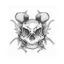 rat skull tattoo design idea