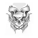 rat skull tattoo design idea