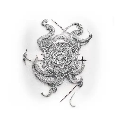 red thread of fate tattoo design idea