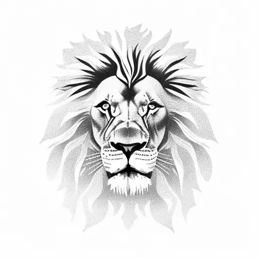 lion with blunt tattoo design idea