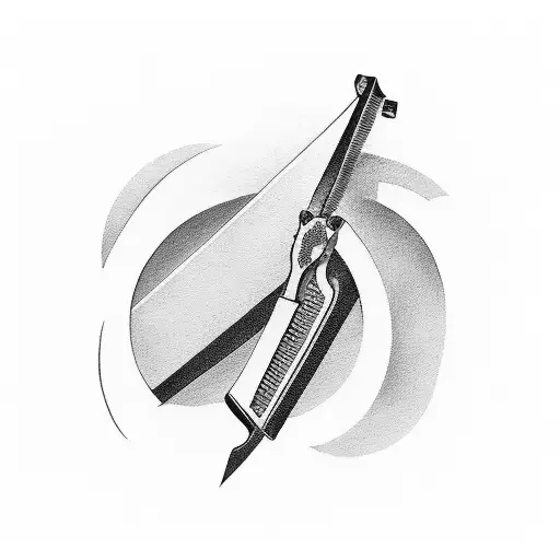 cut throat razor  tattoo design idea