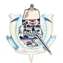 cut throat razor  tattoo design idea