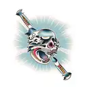 cut throat razor  tattoo design idea