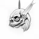 cut throat razor  tattoo design idea