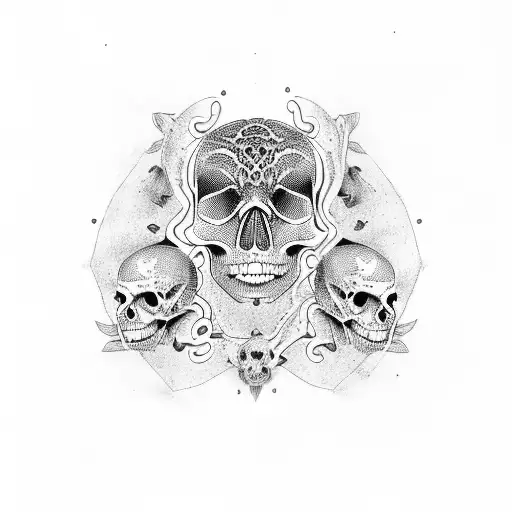 a skull of a full body jaguar tattoo design idea