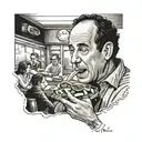 seinfeld eating a sub tattoo design idea