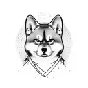 Shiba Inu, Samurai tattoo design idea