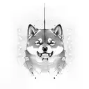 Shiba Inu, Samurai tattoo design idea