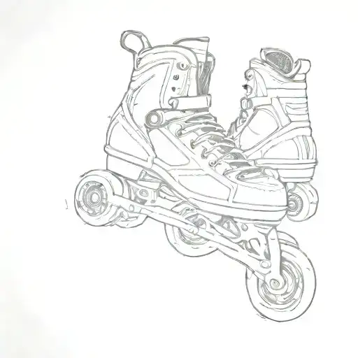 bauer roller skate tattoo design idea
