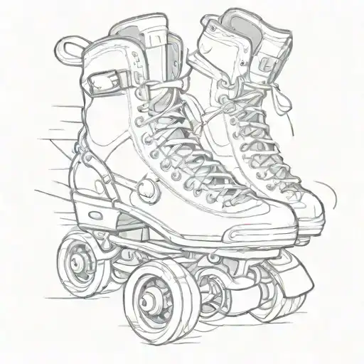 bauer roller skates tattoo design idea