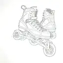 bauer roller skate tattoo design idea