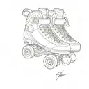 bauer roller skate tattoo design idea