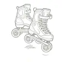 bauer roller skate tattoo design idea