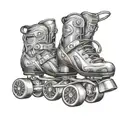 bauer roller skates tattoo design idea