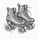 bauer roller skates tattoo design idea