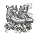 bauer roller skates tattoo design idea