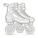 bauer roller skate wheels tattoo design idea