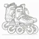bauer roller skate wheels tattoo design idea