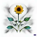 sunflower with tree of life tattoo design idea