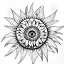sunflower with tree of life tattoo design idea