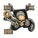 ride or die text with number plate from fast and furious tattoo design idea