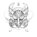 aquarius virgo scorpio leo tattoo design idea