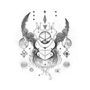 aquarius virgo scorpio leo tattoo design idea