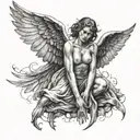 fallen Angel tattoo design idea