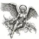 fallen Angel tattoo design idea