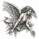 fallen Angel tattoo design idea