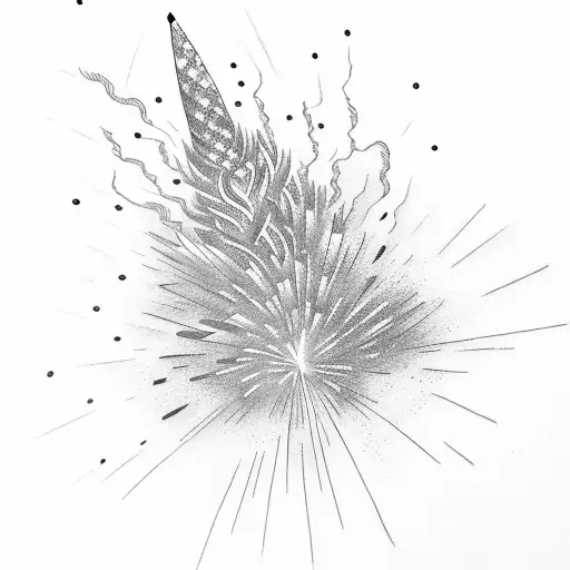 Fireworks tattoo design idea