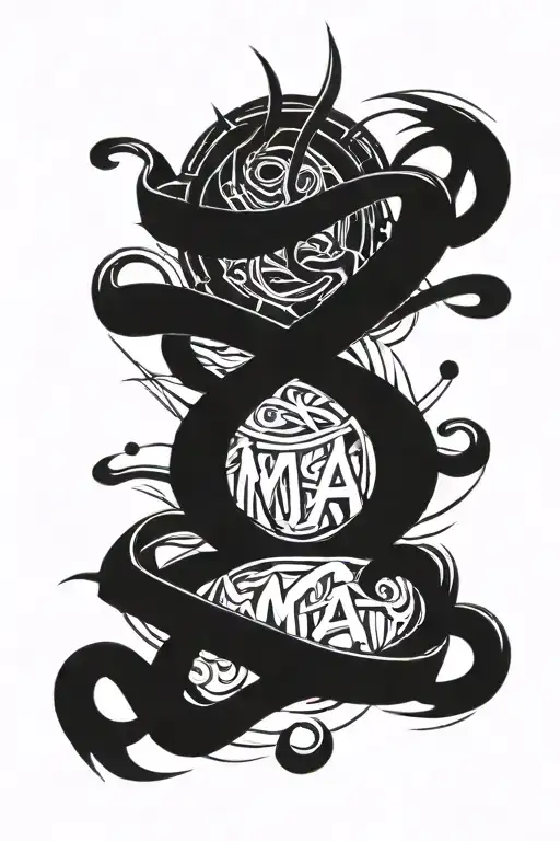 the word mma tattoo design idea