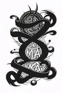 the word mma tattoo design idea