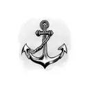 anchor with a rose tattoo design idea