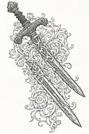 Gothic era sword tattoo tattoo design idea