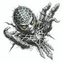 hand tatto with phantom troupe spider from hunter x hunter  tattoo design idea