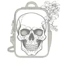 backpack skull tattoo design idea