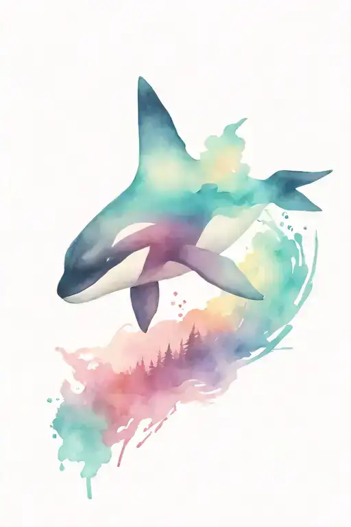 Orca, wolf, eagle  tattoo design idea